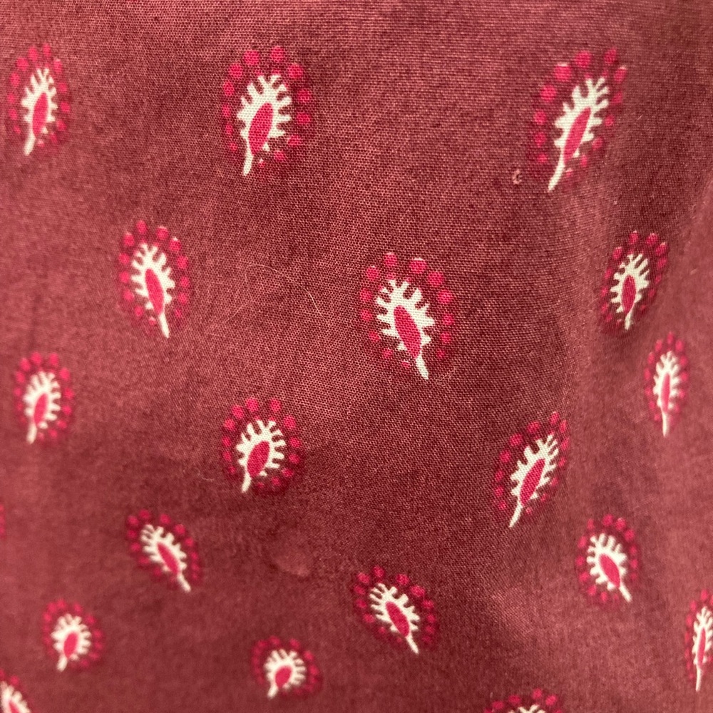 L. L. Bean Signature Maroon Paisley Dress. Size 10 - image 8